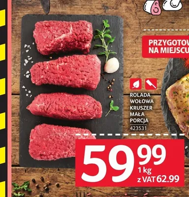 Rolada wołowa Kruszer mała porcja promocja w Selgros
