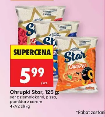 Chrupki Star ser z ziemniakami promocja w Biedronka