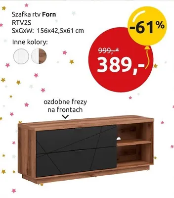 Szafka rtv Forn promocja w Black Red White