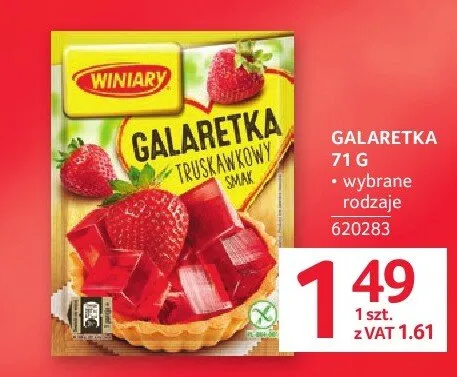 Galaretka truskawkowy smak Winiary promocja w Selgros