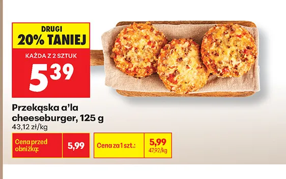 Przekąska a'la cheeseburger promocja w Biedronka
