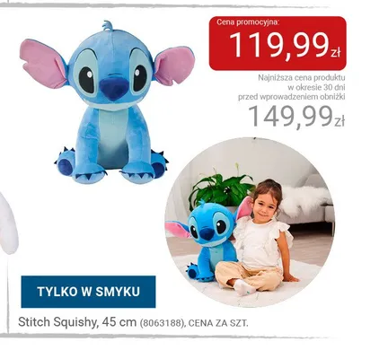 Stitch Squishy 45cm promocja w Smyk