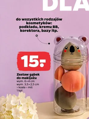 Zestaw gąbek do makijażu Koala promocja w Netto