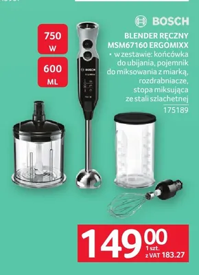 Blender ręczny Bosch MSM67160 ErgoMixx promocja w Selgros