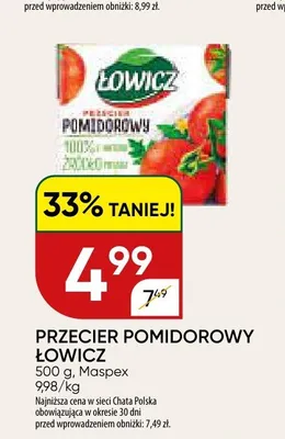 Przecier pomidorowy Łowicz promocja w Chata Polska
