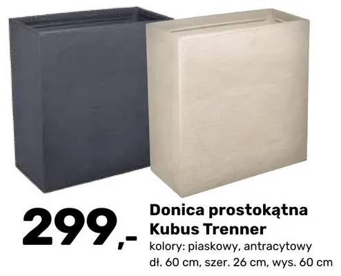 Donica prostokątna Kubus Trenner promocja w Bricomarche