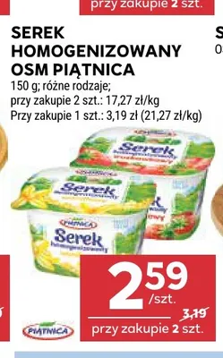 Serek homogenizowany OSM Piątnica promocja w Stokrotka