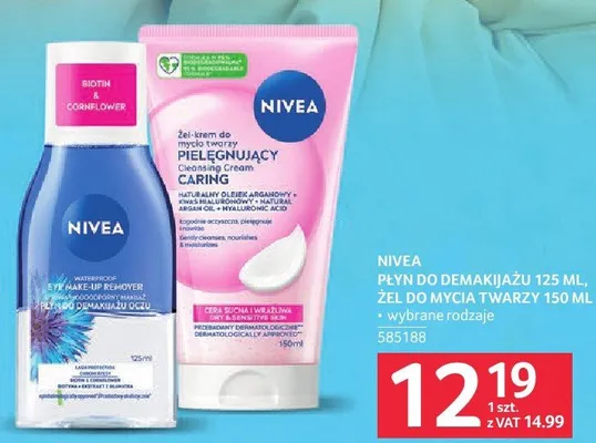 Płyn do demakijażu NIVEA PŁYN DO DEMAKIJAŻU 125 ML, żel do mycia twarzy 150 ML promocja w Selgros