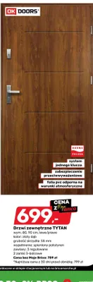 Drzwi zewnętrzne Tytan promocja w Bricomarche