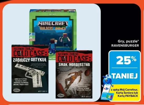 Gry, puzzle Ravensburger promocja w Carrefour
