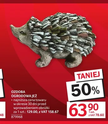 Ozdoba ogrodowa jeż promocja w Selgros