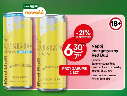 Napój energetyczny Red Bull Summer Edition Sudachi Limonka promocja w Żabka