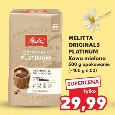 Kawa mielona Originals Platinum Melitta promocja w Kaufland