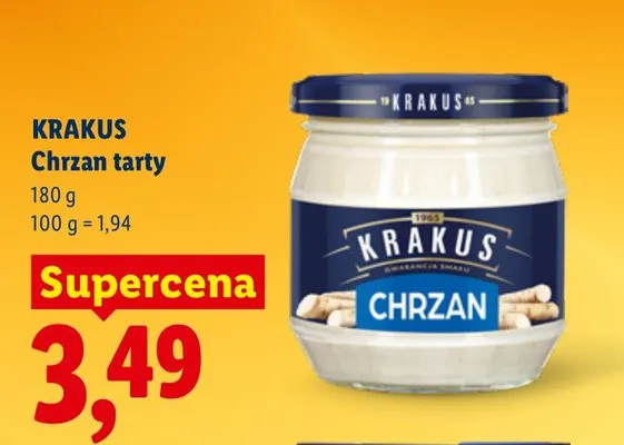 Chrzan tarty promocja w Lidl