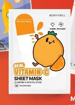 Maseczka do twarzy w płachcie Bonnyhill Real Vitamin-C promocja w Carrefour