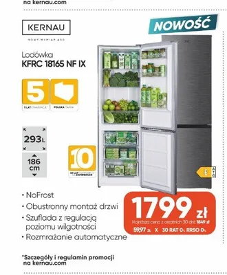 Lodówka Kernau KFRC 18165 NF IX promocja w Max Elektro