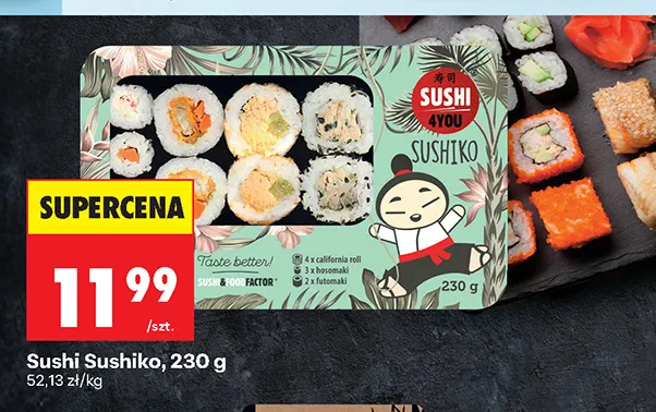 Sushi Sushiko promocja w Biedronka