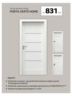 Drzwi wewnętrzne Porta Verte Home promocja w Komfort