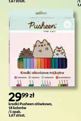 Kredki ołówkowe Pusheen trójkątne 18 kolorów promocja w Empik