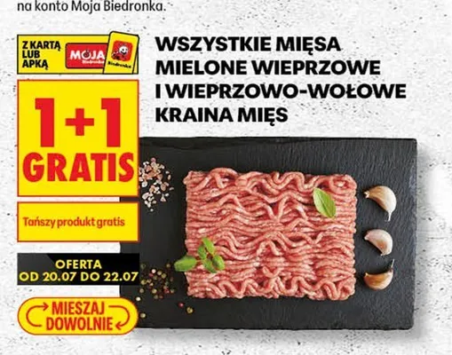 Mięso mielowe wieprzowe Kraina Mięs promocja w Biedronka