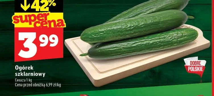 Ogórki szklarniowe promocja w TOPAZ