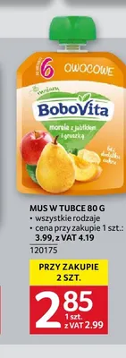 Mus w tubce BoboVita promocja w Selgros