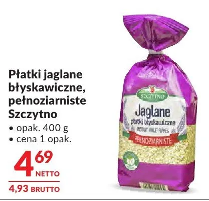 Płatki jaglane błyskawiczne pełnoziarniste Szczytno promocja w Makro