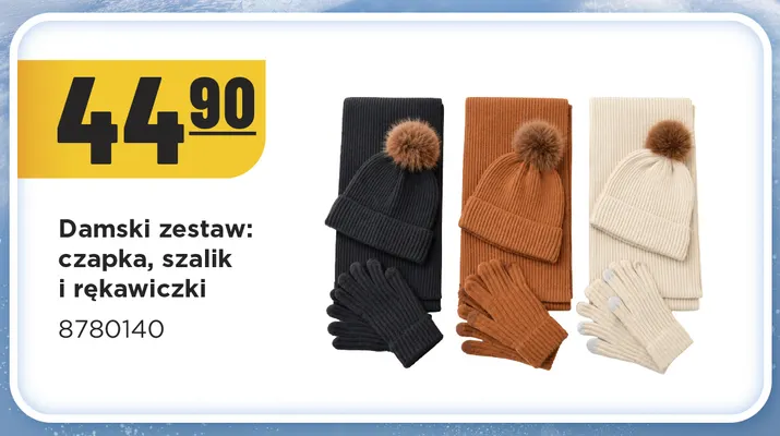 Damski zestaw czapka szalik i rękawiczki promocja w MR. DIY