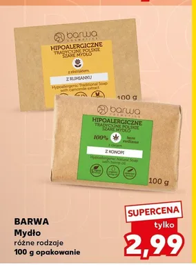 Mydło hipoalergiczne Barwa z olejem z konopi promocja w Kaufland