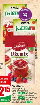 Fix do dżemów Delecta Dżemix 2:1 promocja w Dino