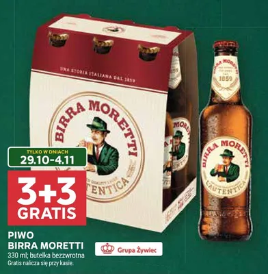 Piwo Birra Moretti promocja w Stokrotka