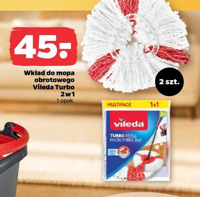 Wkład do mopa obrotowego Vileda Turbo 2w1 2-pak promocja w Netto