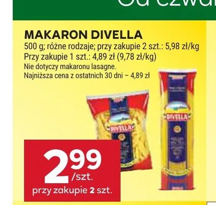 Makaron Divella promocja w Stokrotka