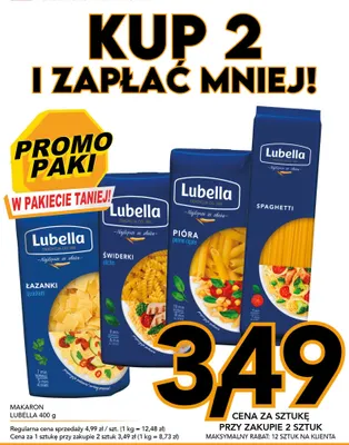 Makaron Lubella łazanki promocja w Kupiec