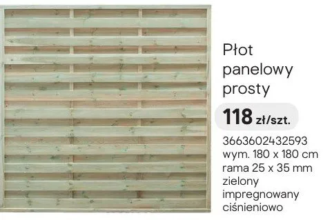 Płot panelowy prosty promocja w Castorama