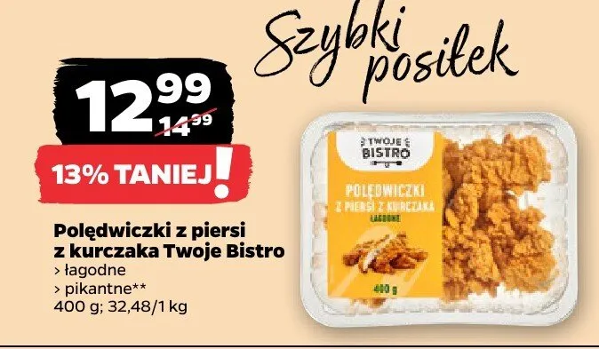 Polędwiczki z piersi z kurczaka łagodne  promocja w Netto