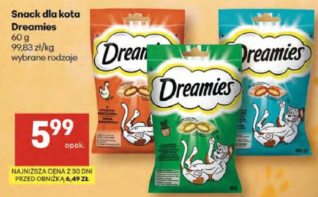 Snack dla kota wybrane rodzaje promocja w Delikatesy Centrum