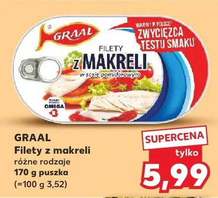 Filety z makreli różne rodzaje promocja w Kaufland
