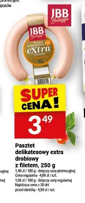 Pasztet delikatesowy extra drobiowy z filetem JBB promocja w Twój Market