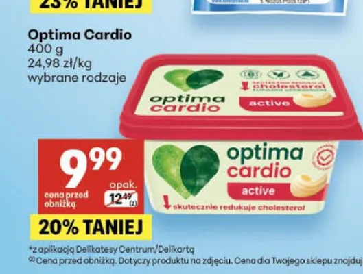 Margaryna Optima Cardio promocja w Delikatesy Centrum
