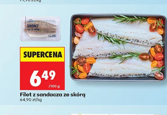 Filet z sandacza ze skórą promocja w Biedronka