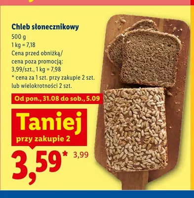 Chleb słonecznikowy promocja w Lidl