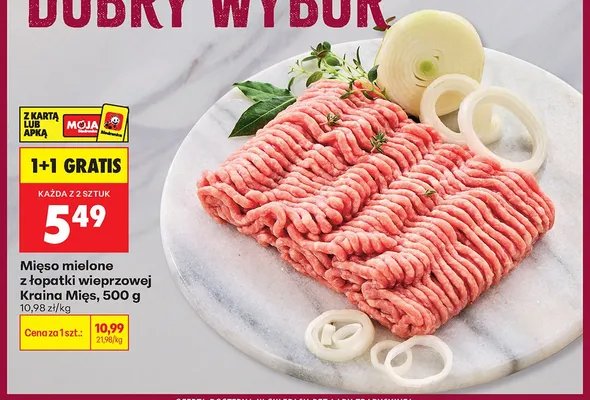 Mięso mielone z łopatki wieprzowej promocja w Biedronka