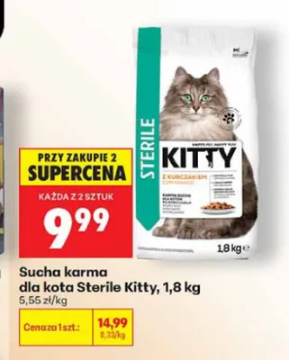Sucha karma dla kota Kitty Sterile promocja w Biedronka