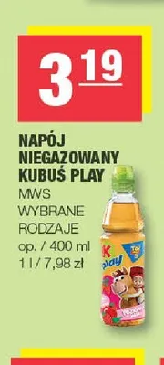 Napój niegazowany Kubuś Play promocja w SPAR