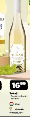 Wino białe Tokaji Sárgamuskotály półsłodkie promocja w Netto