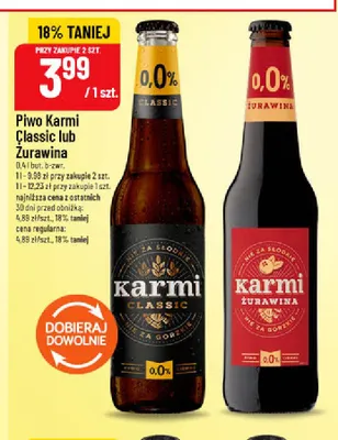Piwo bezalkoholowe Karmi Żurawina promocja w POLOmarket