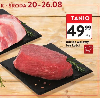 Udziec wołowy bez kości promocja w Intermarche