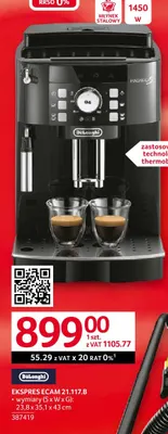 Ekspres Ecam 21,117.B DeLonghi promocja w Selgros