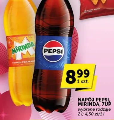 Napój Pepsi, Mirinda, 7Up różne rodzaje 2 l promocja w ABC